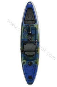 China Waterproof Hatchs 12ft Sea Touring Kayak Adjustable Footrest Steering System factory
