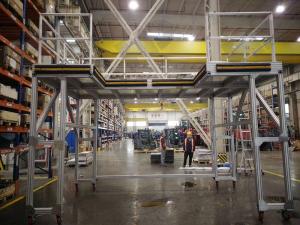 China 8080 Assembly Line Climbing Platform Industrial Aluminium Profile factory