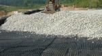 HDPE Uniaxial Geogrid Reinforced Slope For Driveway Retaining Wall