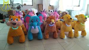 China Hansel children electric stuffed walking battery operated zoo animal ride factory