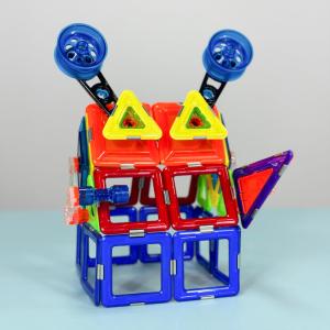 China OEM Colorful Magnetic Science Tiles Puzzle Toy Mecha House Monster Shapes factory