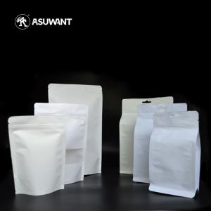 China Clear Window White Printed Kraft Paper Bags Food Natural 25KG Customized Logo factory