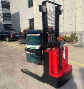 China 1.6meters 3meters 500kg Fully Electric Drum Stacker For Drum Transportation And Lifting factory