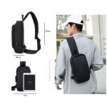 OEM ODM Waterproof Chest Bags With USB Travel Crossbody Sling Bag For Men
