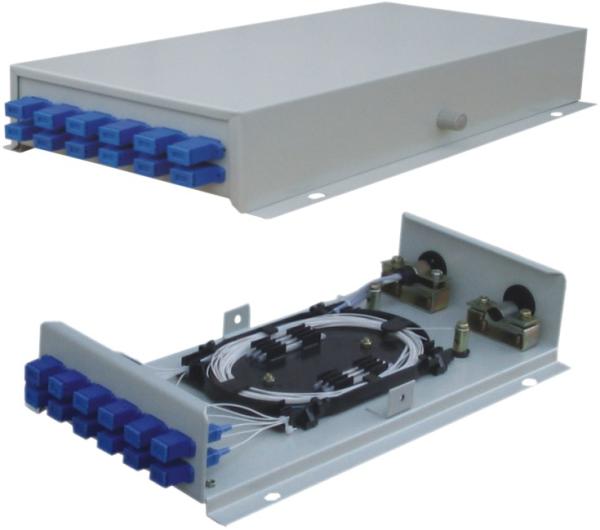 8, 12, 24 ports optional Wall mounted cold Steel Fiber Optic Terminal Box 330 *