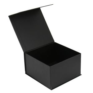 Wholesale Custom Size Matte Black Magnetic Folding Baseball Cap Packaging Box