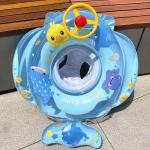 Unisex Inflatable Swim Rings Cute Whale Pattern Beach Party Toys with Floating