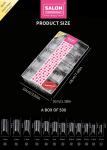 ABS Clear Matte Full Cover Fake Nails Smile Shape For Salon And DIY Nails