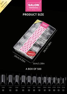 China ABS Clear Matte Full Cover Fake Nails Smile Shape For Salon And DIY Nails Extension Artistry factory