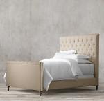 Bedroom Furniture French Country Style Solid Wood Carved King Size Bed