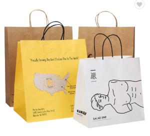 China Eco White Kraft 200gsm Foldable Paper Bag factory