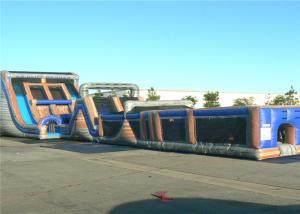 China Challenging Yard Giant Inflatable Obstacle Course 30 Meters Long Fireproof factory