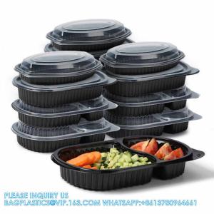 China recyclable, sustainable, disposable, Customizable Meal Prep Container 3 Compartment Takeaway Food Containers factory