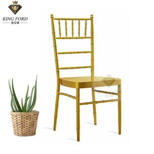 China SGS ISO Gold Chiavari Dining Chairs Wedding Powder Painting Finished factory