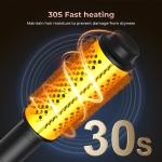 Double Ceramic 3-in-1 Hot Air Brush Black Gold Dry As You Style Hair