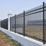 Outdoor / Indoor Wrought Iron Railing Courtyard Fence Black Finish Painting