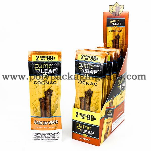 Flat Shape Aluminum Foil Laminated Cigar Wrap Bag With Zipper
