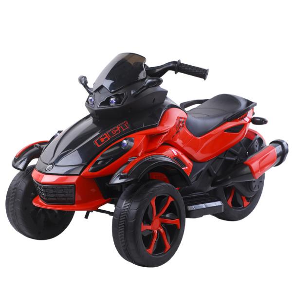 Unisex 12v Electric Ride On Motorcycle 3 Wheels Car for Children Music Lights