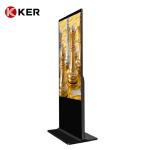 Floor standing vertical tv touch screen kiosk 4k outdoor advertising player