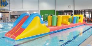 China Indoor Swimming Pool Games, Inflatable Obstacle Course For Sale factory
