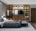 3M Modern Bedroom Wardrobe Closet With Glass Door And Switch LED