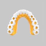 Special coating flexible transparent glaze on the surface of dental 3D printing