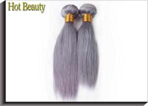 China Customized Purple Grey Hair Silk Straight 100% Human Hair Can be flat ironed factory