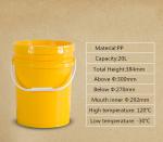 Custom Color High Temperature Plastic Bucket With Handles For Liquid Storage