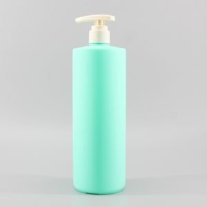 China Cylinder PE 1000ml Shower Gel Shampoo Pump Bottles on sale