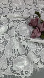 China Leafy High Elegant Hollow-up Beautiful Embroidered Lace Fabric For Girls factory