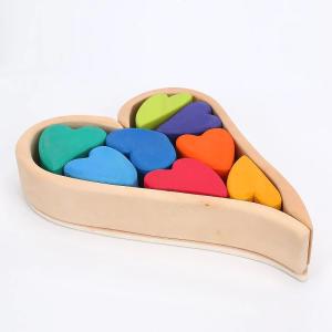 China Nordic Jenga Wooden Rainbow Stacking Natural Wooden Building Blocks factory