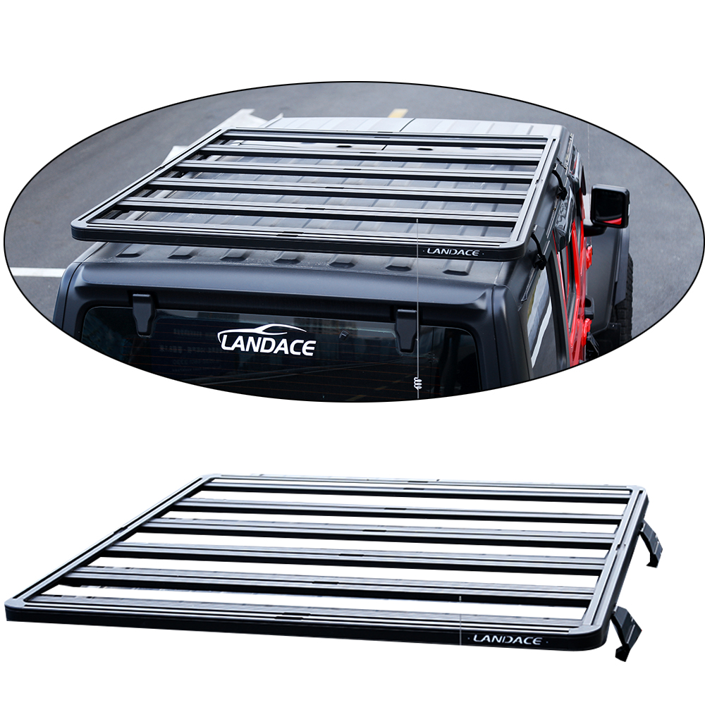 Black Aluminum Alloy Roof Rack for Wrangler JL 25kg Load Universal Fit for All Models