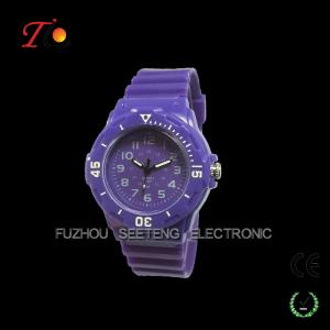 China low price and colorful watch with PVC strap and cartono pattern as children watches factory