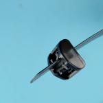 1/2" Push In Saddle Cable Clamp Black Plastic Square Nylon Cable Holder