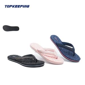 China Fashion Ladies Rubber Slipper Women EVA Fabric Flat Flip Flop factory