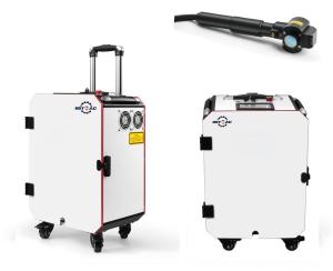China 2m Fiber 100W Laser Rust Removal Machine For Stainless Steel Carbon Steel Aluminum factory