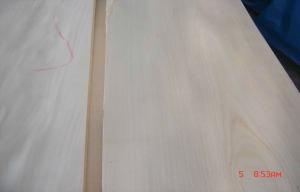 China 0.5 mm Crown Cut White Birch Veneer With Light Yellow Grain factory