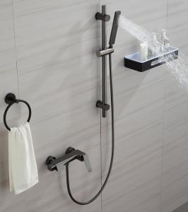 China Leakproof OEM Gray Hot Cold Copper Bathtub Faucet factory