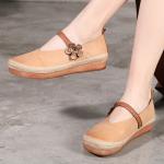 S131 Factory new genuine leather Velcro literary and fresh women's shoes, cotton