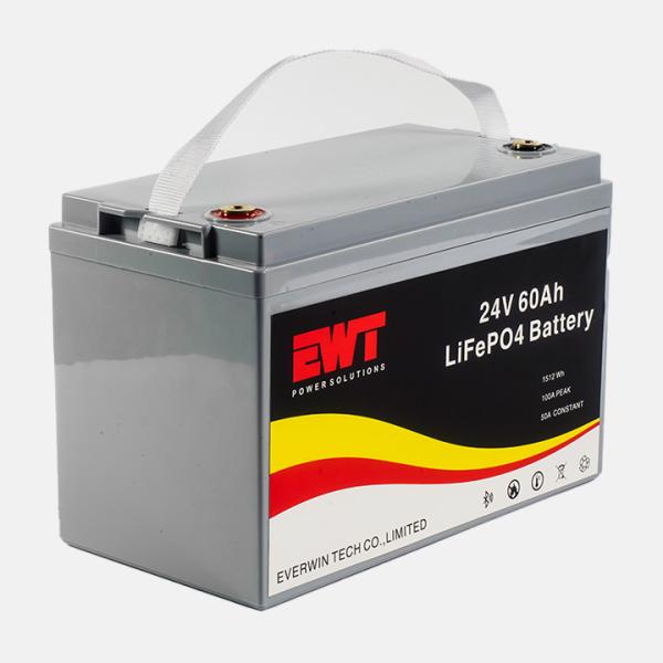 24V 60Ah LiFePO4 Battery for Electric Boats 30A Discharge 640Wh Out Power -20°C