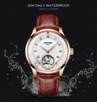Classic Mechanical Skeleton Watch Water Resistant Moonphase Automatic Watch