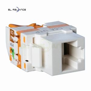 China CE ROHS UTP Cat6a Keystone Coupler Rotate Short Rj45 Keystone Connector factory