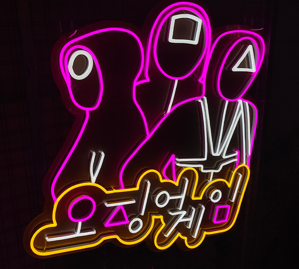 Korea Japan custom neon sign word letter picture handmade neon sign