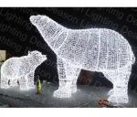 Lighted outdoor christmas polar bear