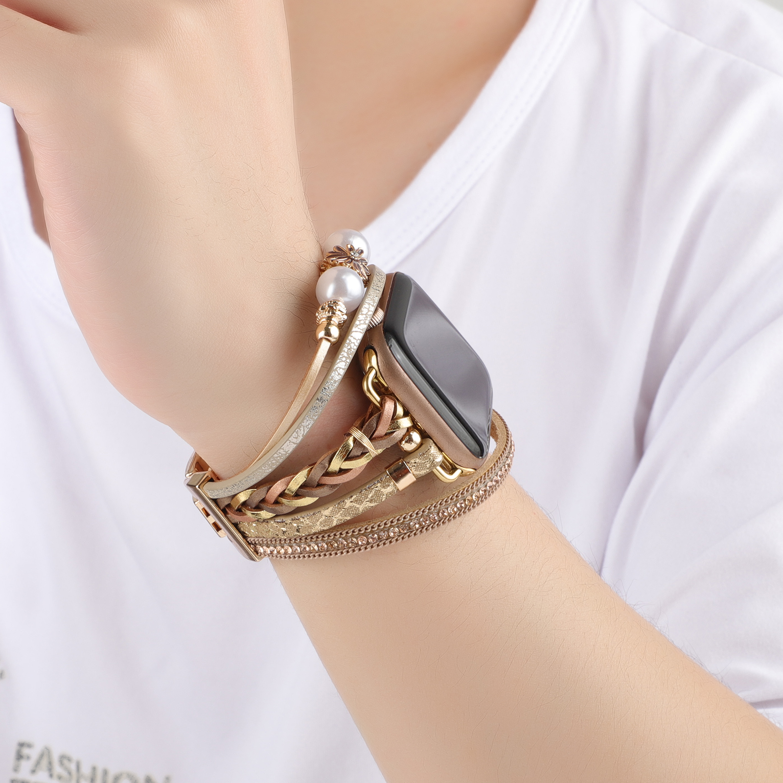 DHL.UPS.FEDEX.EMS Trendy Zou Chrysanthemum Decorative Smart Watch Band