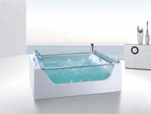 China Luxury Hyaline Whirlpool Shower Bath Bubble Massage Airjet Air Bubble Bathtub factory