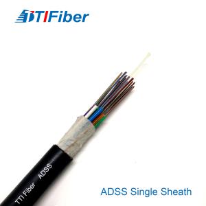 China Outdoor 6/12/24/36/48/96/144 Core Adss G652d Manufacturers Price Aerial Single Mode Fiber Optic Cable factory