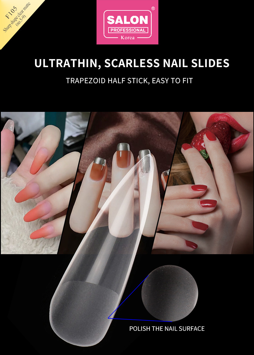 500Pcs Nail Tips Acrylic French Half Cover False Nail Tips Ladder Shape Press On Nails Tip UV Gel Manicure Supply