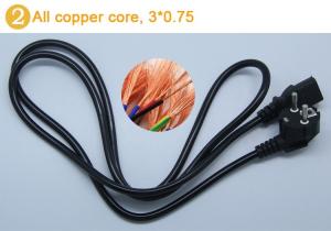 China 0.75cm 2 Size Stage Lighting Accessories / Power Connector Cable For Led Par Light factory