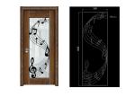 Steel House Luxury Double Door Wrought Iron Door Glass Agon Filled 22*64inch